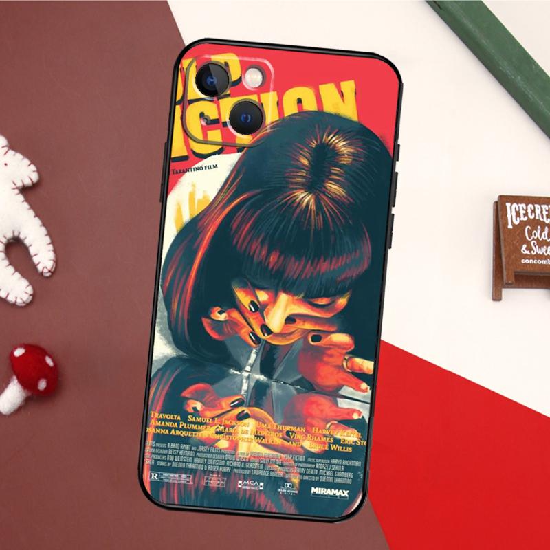 Mia Pulp Fiction Case For iPhone 17 Pro Max 16 15 14 13 11 12 Pro Max Mini 15 16 Plus 16e 17 Air Back Cover