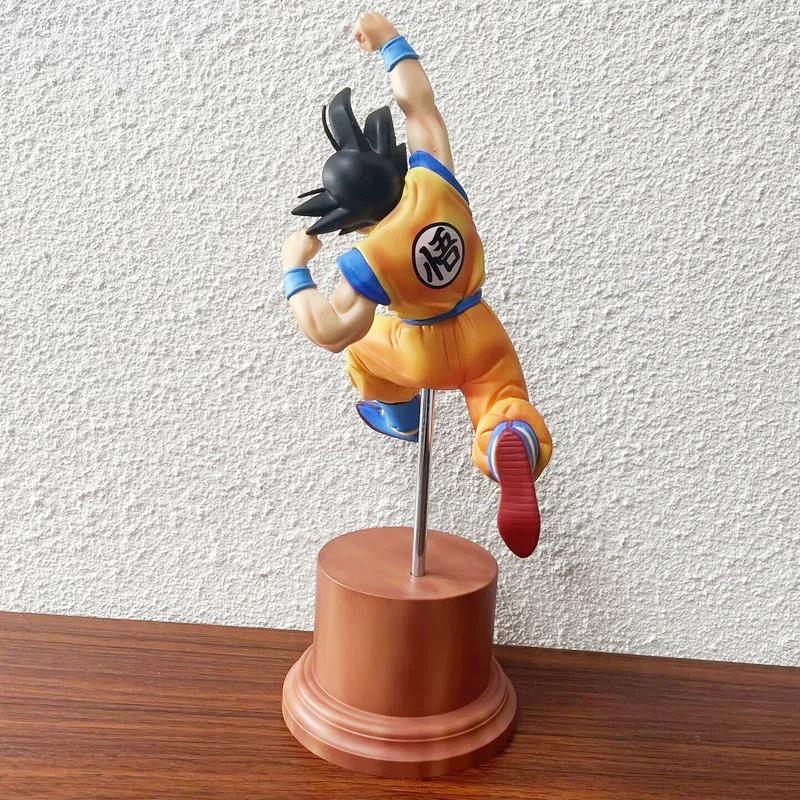 Dragon Ball Jumping Son Goku Anime Action Figure Collectible Pvc Model Desktop Case Ornament Home Decoration Gift For Anime Fans