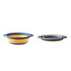 2 Pack Portable Plastic Dishpan 9.06 Inch 12.6 Inch Size Round Wash Basin Foldable Hanging Design Basins Kitchen