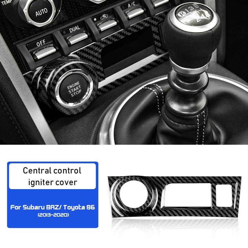 Für Subaru BRZ Toyota 86 2013-2020 Echte Hart-Kohlefaser-Zubehör Innenausstattung Auto Zentrale Steuerung Dekoration Abdeckung Aufkleber