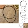 Double Layer Necklace With Black Agate Beads For Men And Women