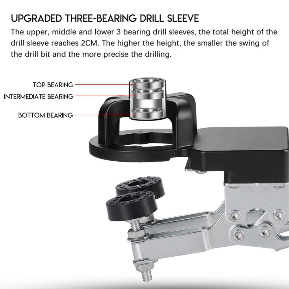 35mm Double Fixture Drilling Jig Aluminum Alloy Woodworking Tool Guide Cabinet Door Locator Hinge Position Hole Opener