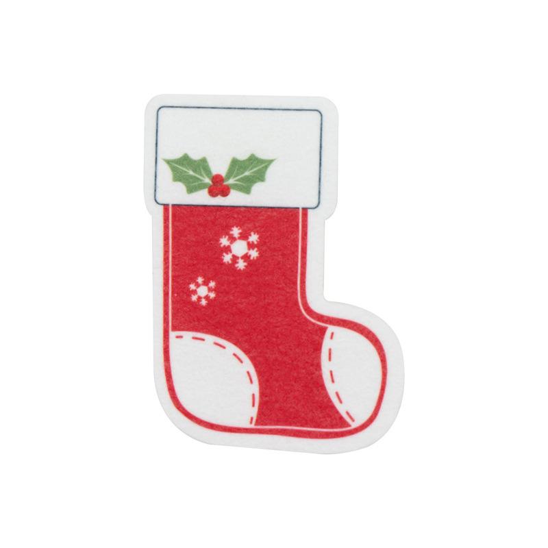 Christmas Kitchen Cleaning Supplies Durable Dishcloths Easy To Clean Cleaning Brushes Cute Sponges Home Decor 10x12cm