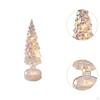 Lighted Tabletop Artificial Christmas Tree Decor Art Crafts Desktop Xmas Night Lamp