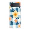 Transparent Phone Case For Samsung Galaxy Z Flip 3 4 5 6 7 Hard Folding PC Z Flip3 Flip4 Cover Stylish Flower Patterned Design