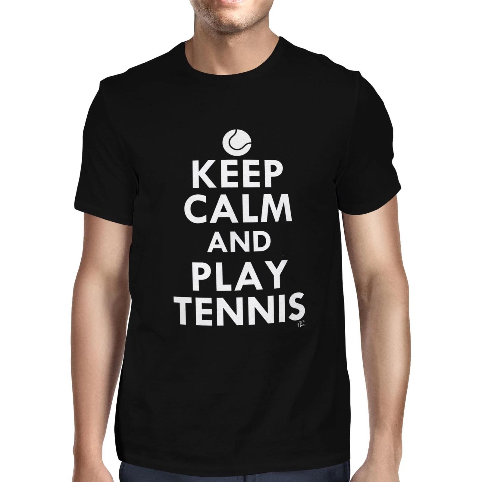 1Tee Mens Keep Calm And Play Tennis T-Shirt XXXL