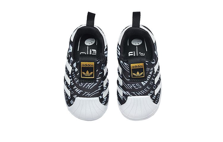 Adidas Originals Superstar Collection 360 I Low top Toddler Shoes Black White Gold Infant And Toddler BB2521