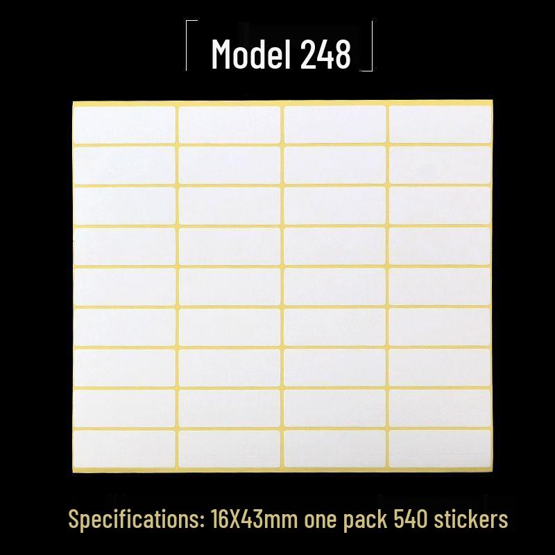 A5 Adhesive Matte White Label Stickers - Printable, Writable, Removable Name Tags