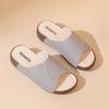 Fashion Women Leather Slippers Wedge Summer Comfortable Breathable Soft Fashion Outdoor Platform Slippers High-quality Women's Shoes