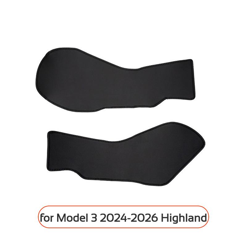 For Tesla Model 3 Y 2021-2026 LHD Center Console Two Side Anti Kick Pad Protector PU Leather Sticker Foot Cover Car Accessories