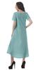 Moomaya Printed Sun Dresses Women Short Sleeve Cotton Flex Party Dress