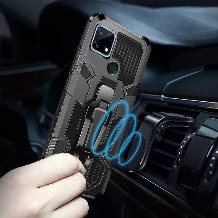 Hybrid KickStand case for Realme 7i, Black