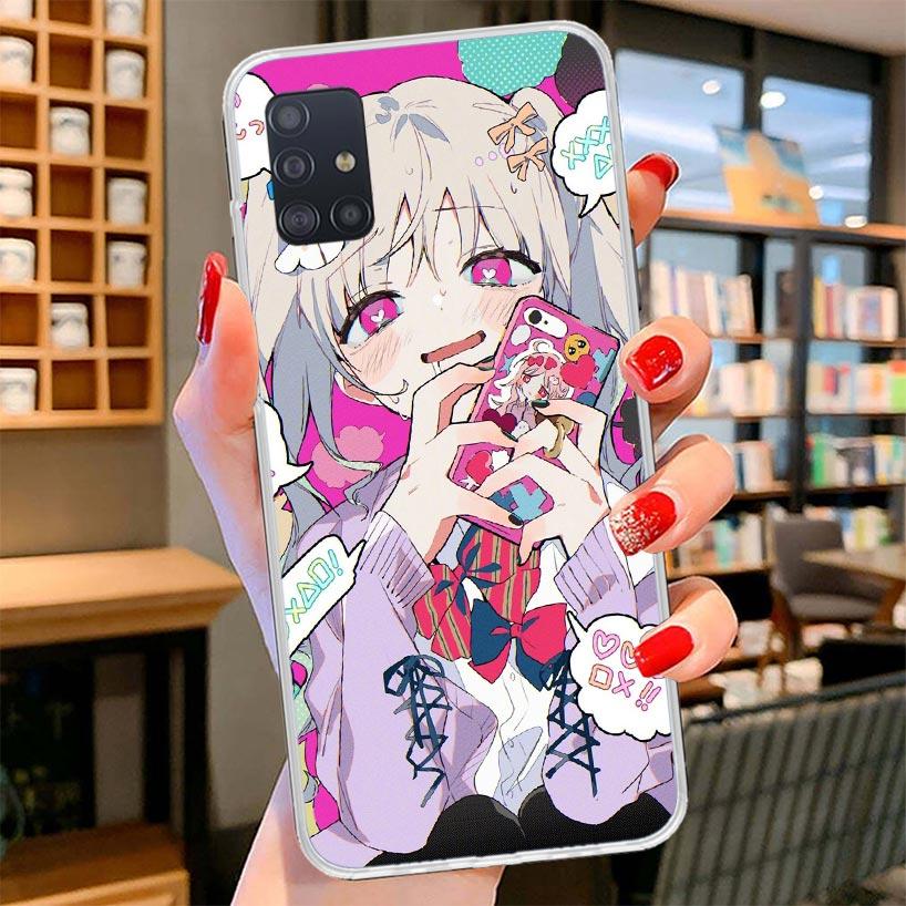 

Cute Anime Girl INS Cover Phone Case For Samsung Galaxy A12 A22 A32 A52 A72 A02S Phone Case Note 20 Ultra 10 S10 Plus A51 A71 A5 Samsung A20S