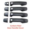 Car Carbon Door Handle Cover Protector For Toyota Land Cruiser FJ200 LC200 2008 2009 2010 2011 2012 2012 2014 2015 Paste Style