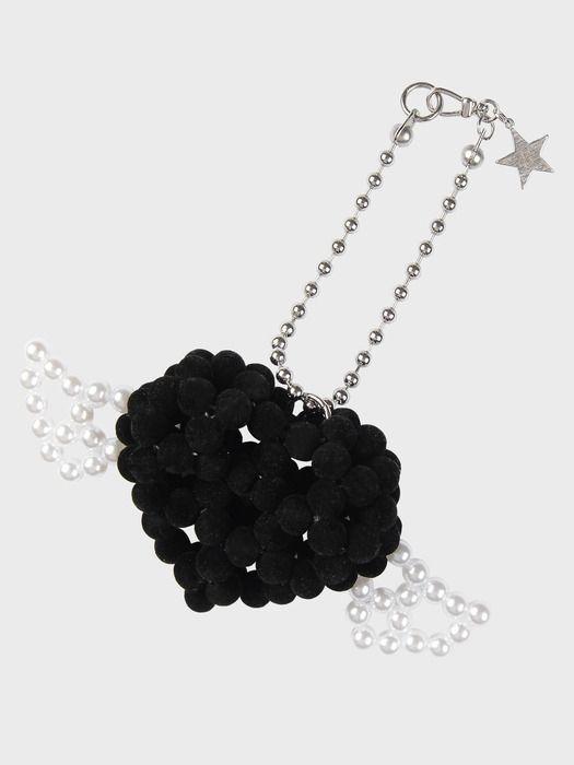 Eireve BEADED ANGEL HEART BAGCHARM (VELVET BLACK)