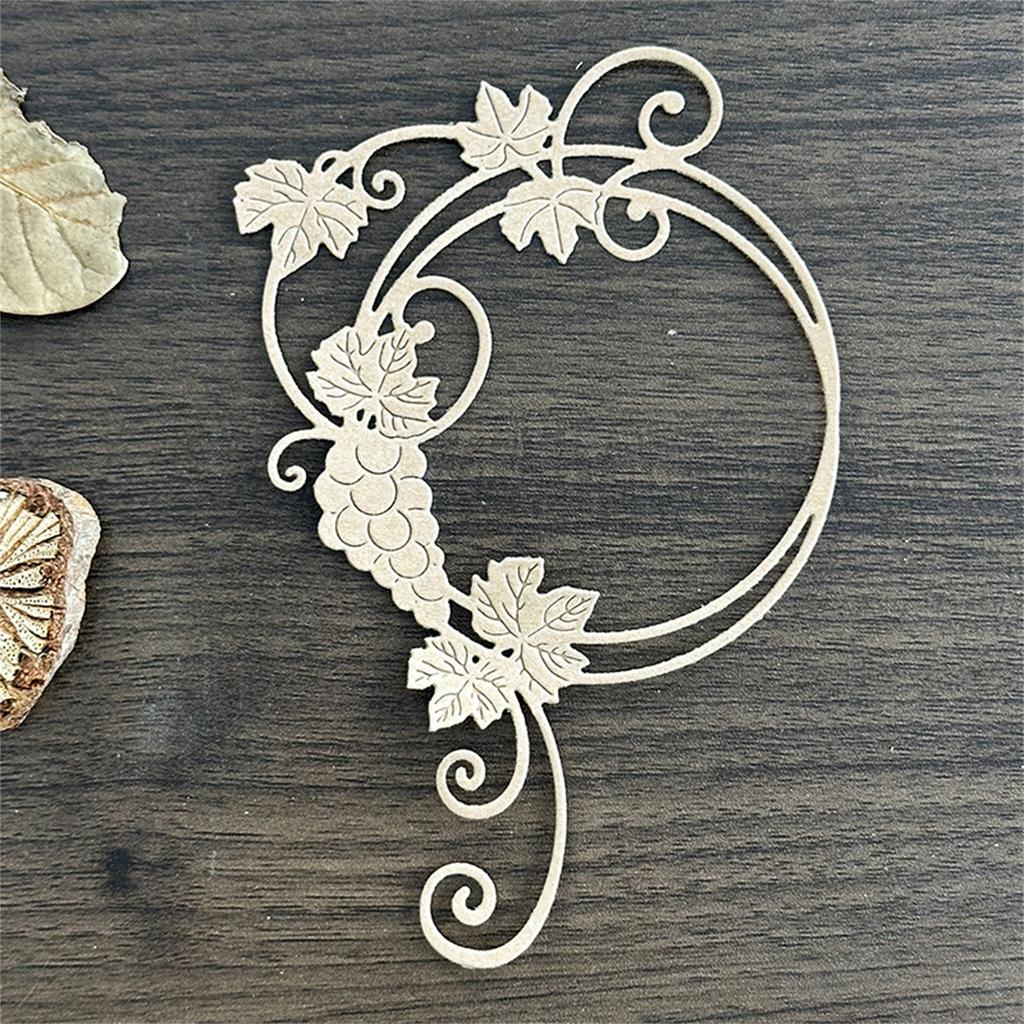Grape Wreath Die Cut For Scrapbooking Card Making Photo Album Decorative Embossing Paper Die Carbon Steel Cutting Dies