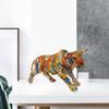 Funny Animal Statue Resin Sculpture Table Centerpiece Decor Graffiti Cow Figurine for Bookshelf Dining Room Porch Bedroom Home
