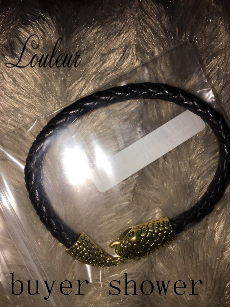 Vintage Silver Color Snake Easy-Hook Leather Bracelets Men Viking Jewelry Black Brown Braid Bracelet Charms Bangle 2019