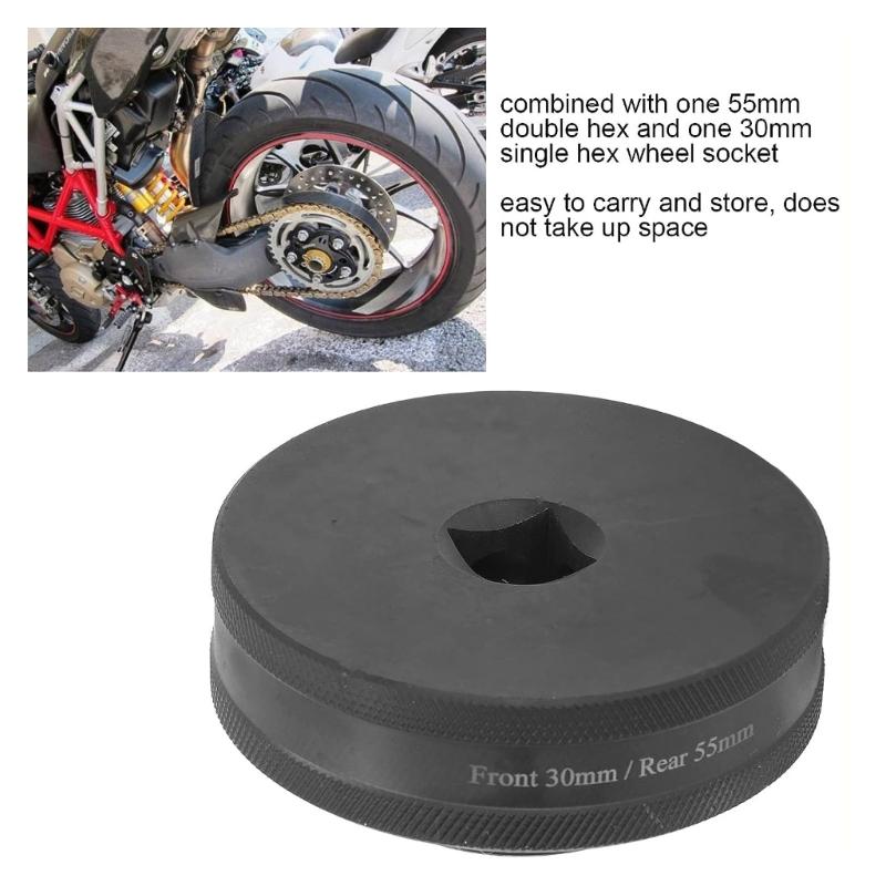Verbessertes 55mm+30mm Radmutter-Steckschlüsselwerkzeug Praktisches & Zuverlässiges Reparaturwerkzeug für Motorräder für 1098 1198 1199S Langlebig
