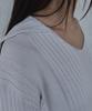 PARADIGMFILM [Ep.02] Fold-In Collar V-Neck Knit (Light Gray)