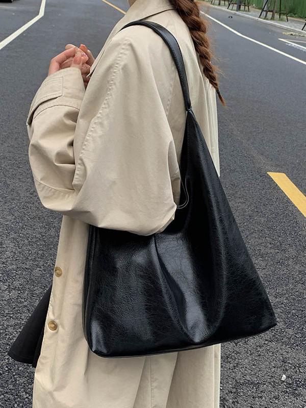 Women's Retro Large Capacity Commuter Tote - Fashionable, Casual & Versatile Crossbody Bag