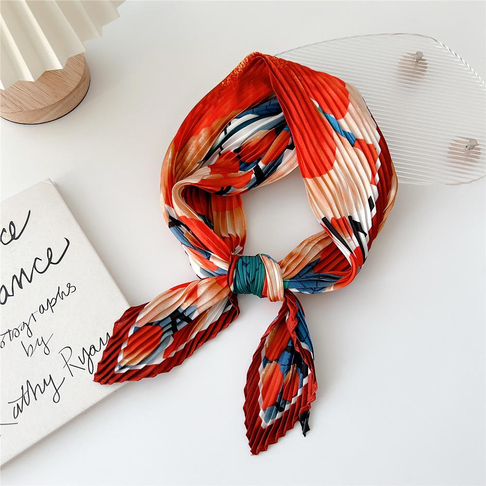 70cm Fold Square Scarf Women Spring Summer Fashion Bandanas Bag Hat Head Hair Shawl Wraps