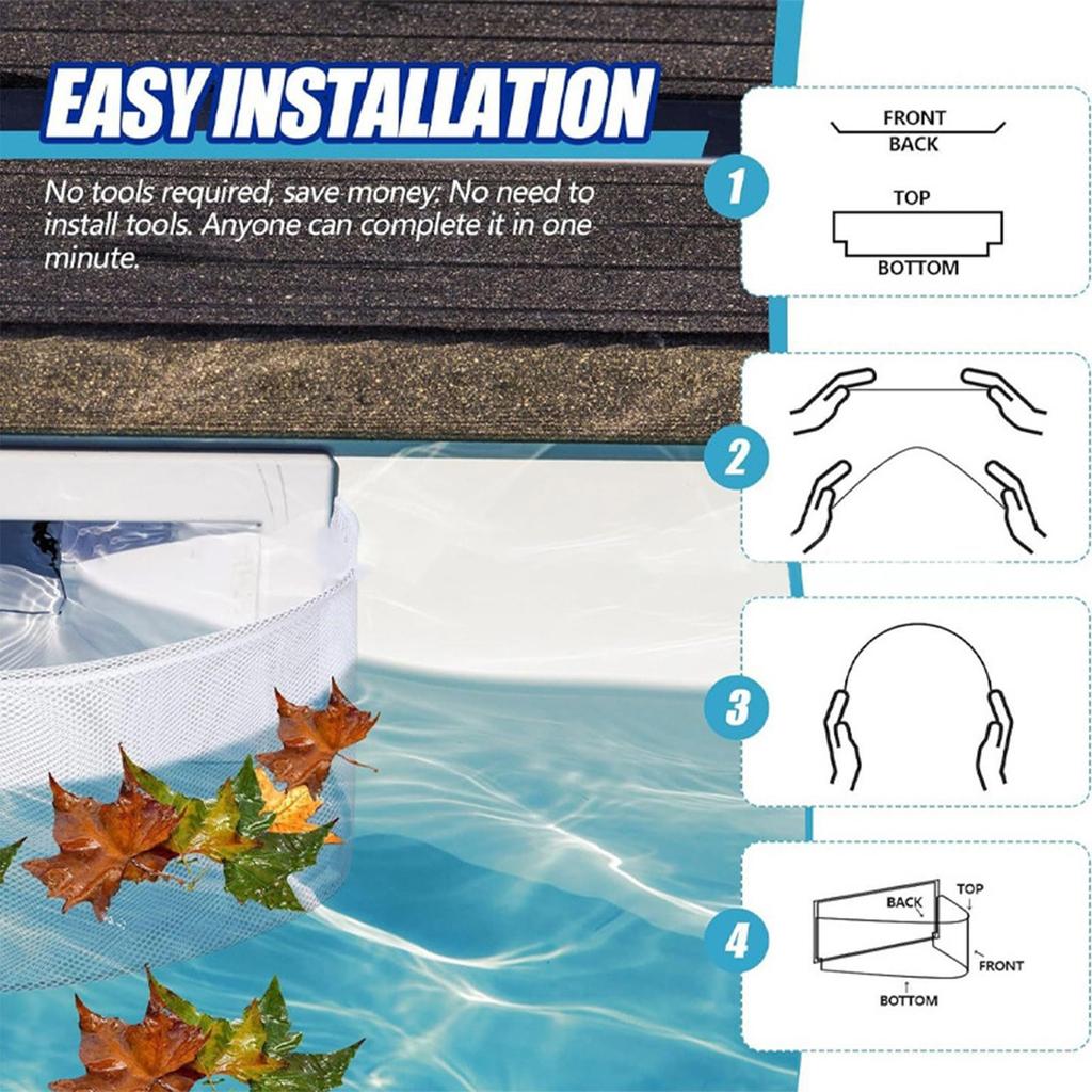 Swimming For The Oil Skimming Net System Of The Protective Pool, Stainless Steel Swimming Net, Indoor Or Ground Leaf Net,18 × 80cm