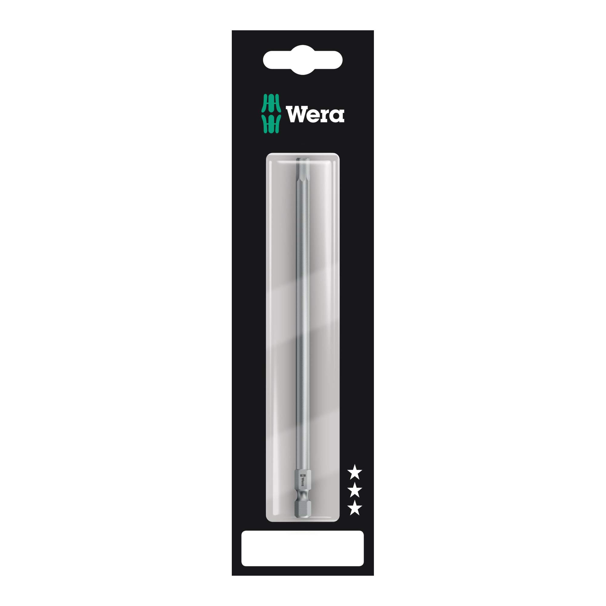 

WERA Long Driver Bit for Hexagon Socket Insertion Blade Size Total Length 152mm 136304 Hex-Plus Screws, 6.35mm, 6.0mm,