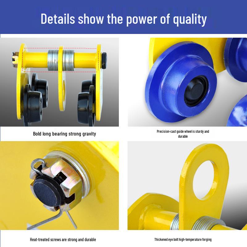 Jin You 2 Ton Monorail Trolley Hand-Pulled I-Beam Hoist