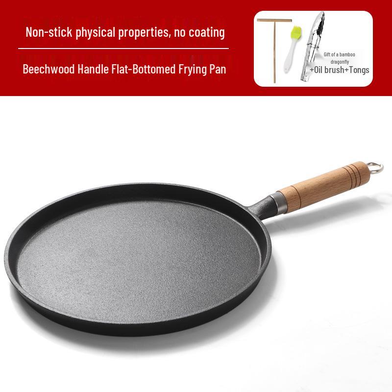 Thickened Cast Iron Non-Stick Flat Pan for Pancakes