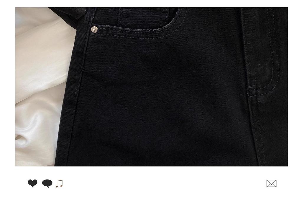Women's Black High Waist Slimming Wide-Leg Jeans - Autumn 2025