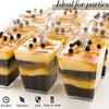 Disposable Plastic Mousse Cup Ladder Shaped Cup Pudding Cup Dessert Cake Cup Appetizer Jelly Yogurt Mousse Dessert Baking Cup