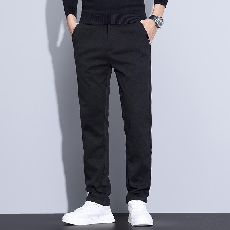 

Чоловічі джинси осінь-зима товсті джинси Slim Fit прямі штани нові чоловічі штани бізнес повсякденні чоловічі довгі штани модний бренд 38 чорний