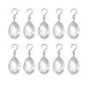 Wedding Decors Crystal Pendants Set of 10 Clear Faceted Teardrop Hanging Prisms Suncatchers with S Hook for Centerpieces and DIY Craft Projects