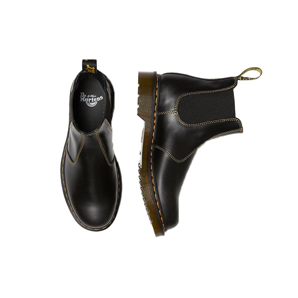 Dr. Martens Martin Two-Layer Cowhide Comfortable Fashion Versatile Short Chelsea Boots Unisex Boots Black 26251021