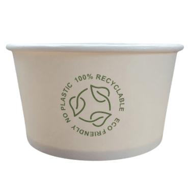 White Paper Bowl Dispersion 350 Ml Śr. 115 Mm 50 Pcs