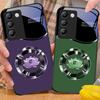 Circle Lotus Gold For Y72 33S 11 03 36 96 Lite 35 16 Iqoo 12 V40 SE 5G 29 40 21 30 X80 Pro Vivo Tempered Glass Phone Case Black