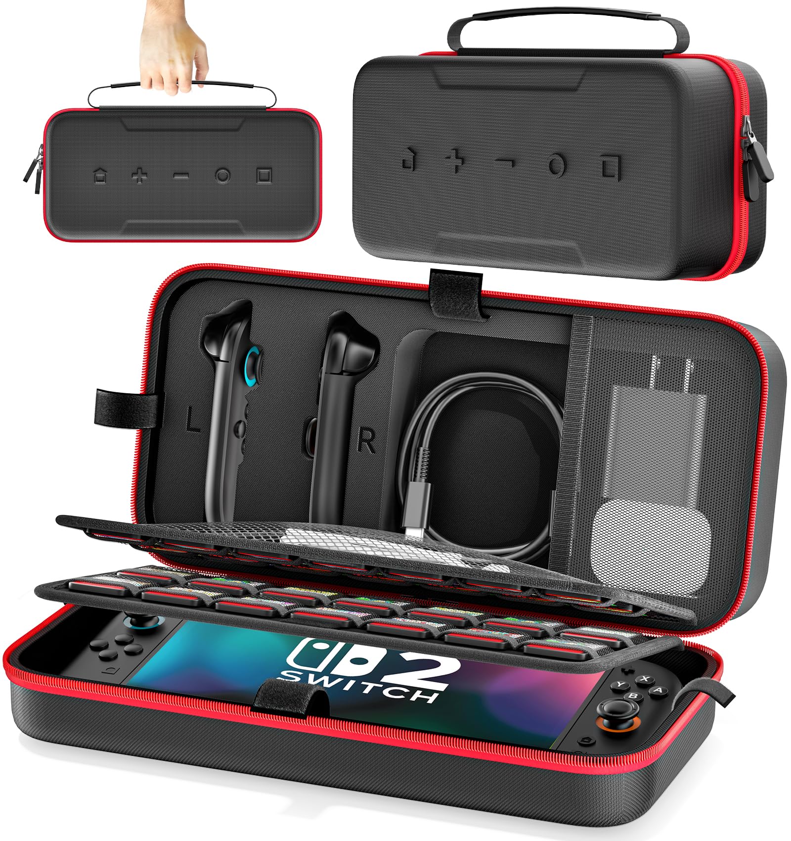 

with Switch Switch Switch large capacity NSW storage easy to can store all the Switch game full carry case for Switch [Compatible 2/regular/OLED