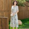 New Chinese Style Summer Dress for Middle-Aged Women