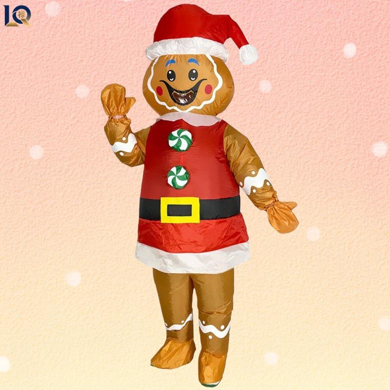 Inflatable Christmas Reindeer Riding Dinosaur Costume - Funny Holiday Party Santa Claus Hug