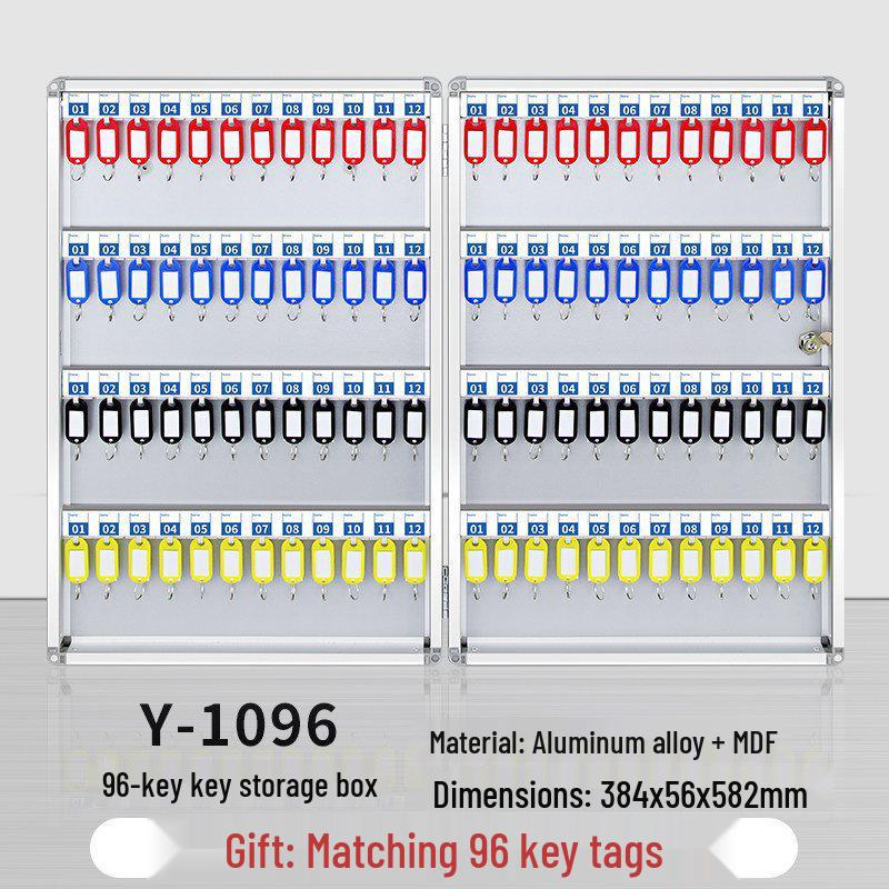 Wall-Mounted Key Management Cabinet with Password Lock for Real Estate and Car Keys.