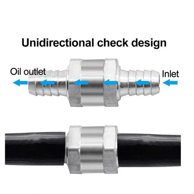 One-way Non-return Check Valve Fuel Water Gas Air Vacuum Aluminum Alloy Petrol Diesel Water Fuel Line Way