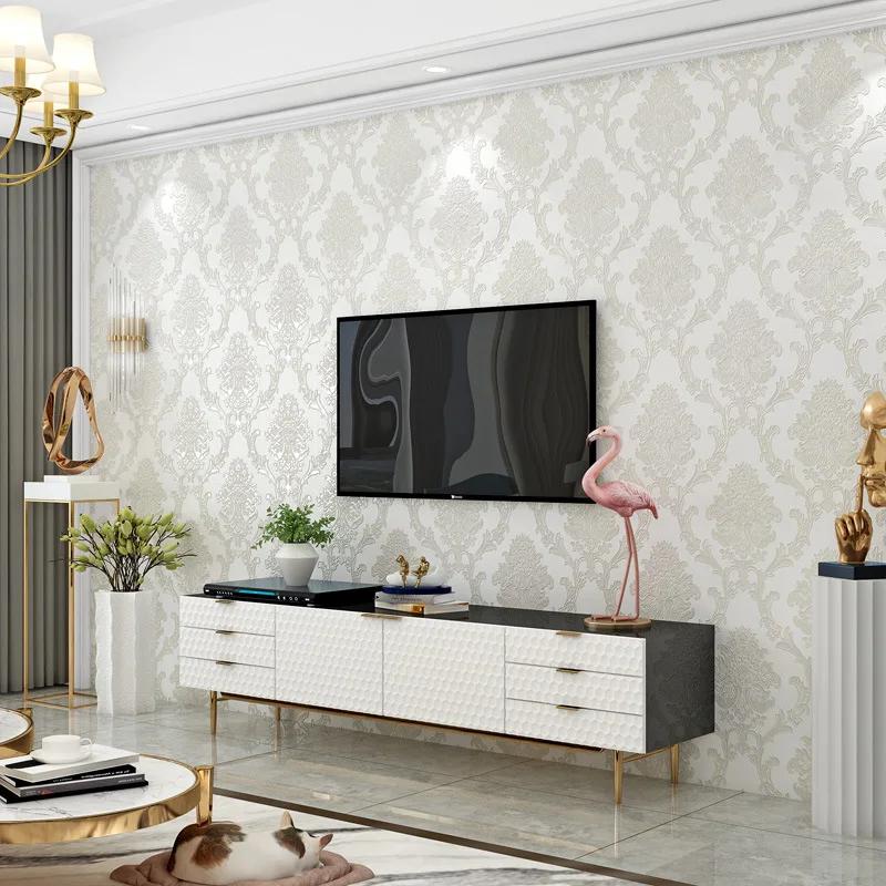 3D Wallpaper Exquisite Embossed Home Decor Bedroom Living Room Deco Modern Wallpaper Self Adhesive Contact Paper Papel Pared