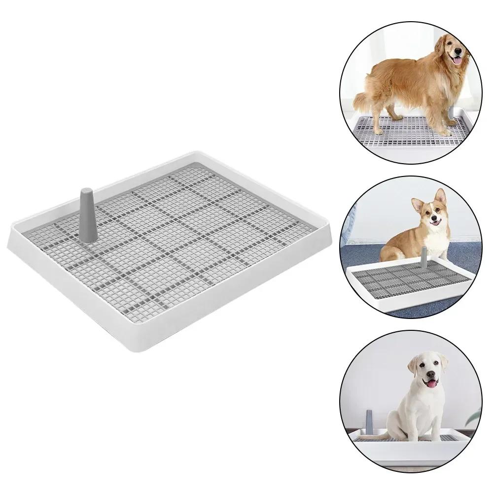 

Plastic Puppy Pee Urinal Lavatory Basin Dog Toilet Training Tray Pet WC Cleaning Potty For Mess Free Puppy Toilet Training S 38.3X30.9X6.5cm белый