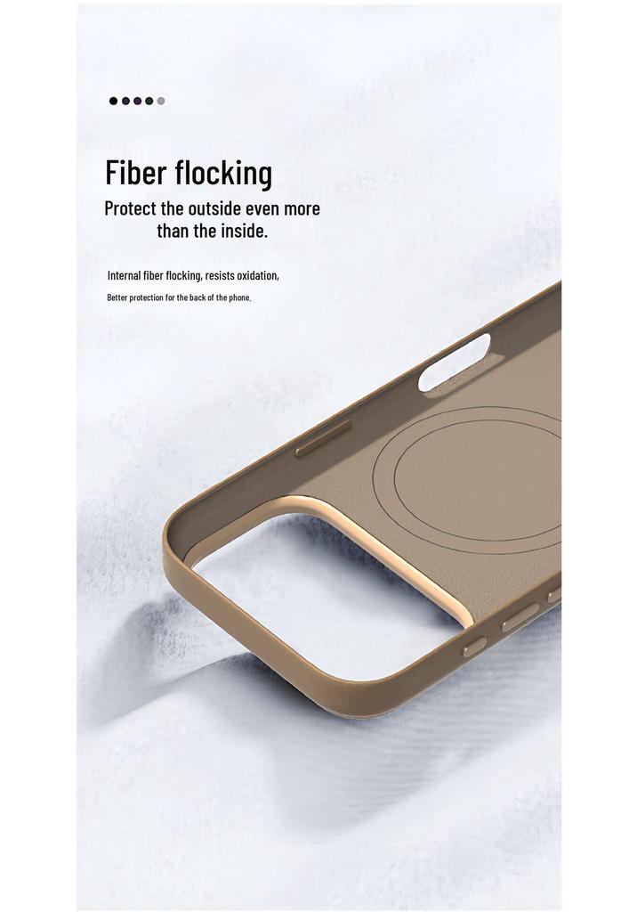 Magnetic Leather Phone Case for iPhone 17 Pro Max - Apple Official Business Protective Cover