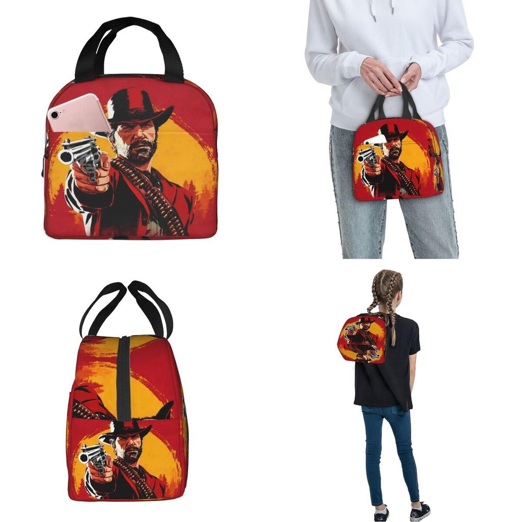 Arthur Morgan Thermal Insulated Lunch Bags for Picnic Portable Bento Box Thermal Cooler Lunch Boxes