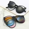 Stars 5 In 1 Round Clips On Glasses Uv400 Women Anti Blue Magnetic Sun Glasses Clip Driving Option Glasses Frame