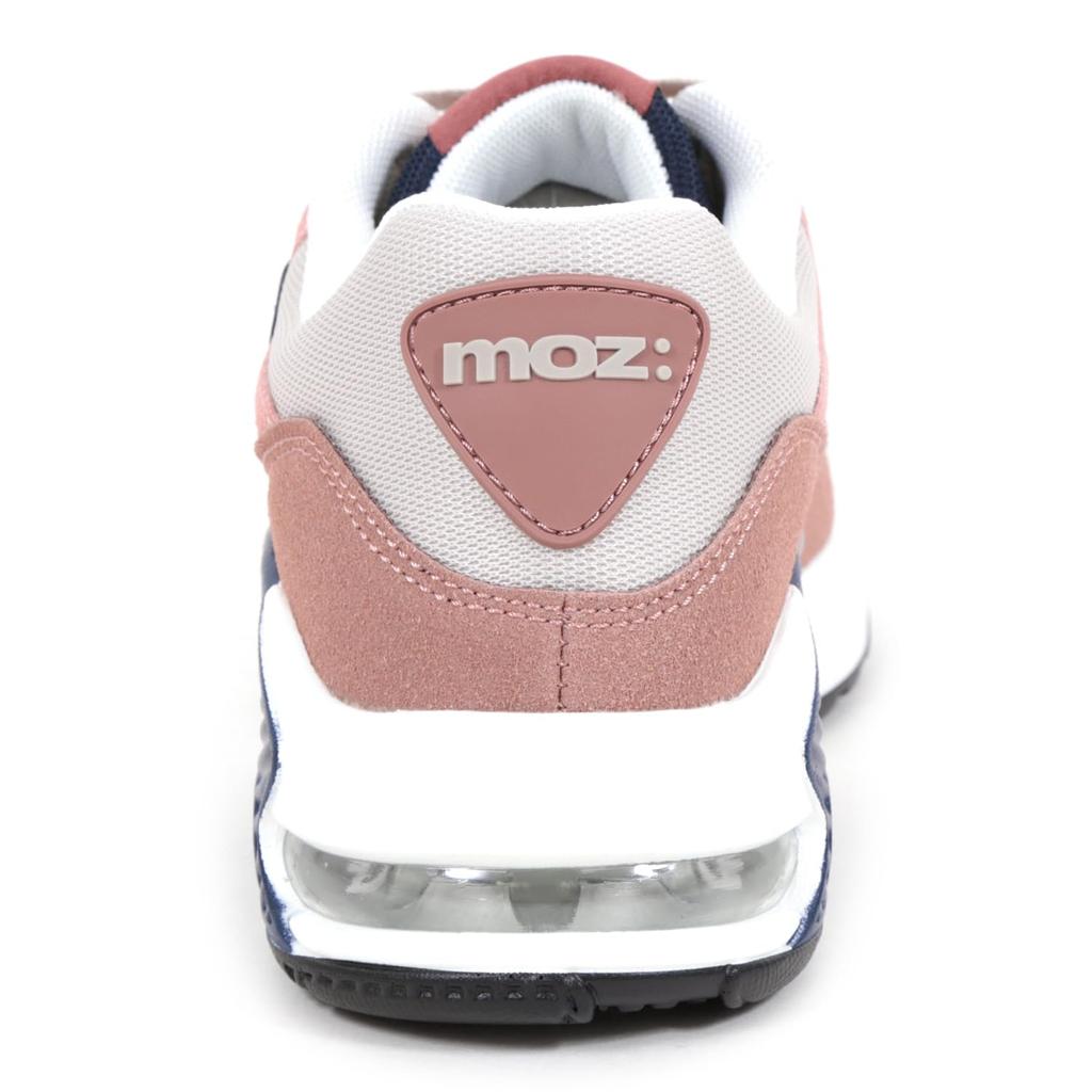 Mozu Air Cushion Sole Pink Size 23cm Women's Lace-Up Sneakers, Navy,