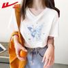 Warrior 2026 Women's Pure Cotton V-Neck Short Sleeve T-Shirt