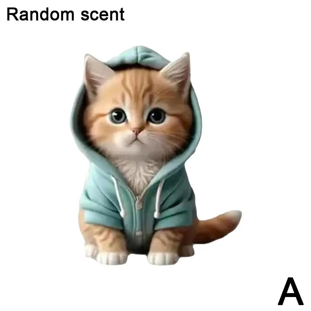 Car Air Conditioning Cartoon Cats Vent Aromatherapy Clip Interior Air Purifier Fun Acrylic Decoration Vent Air Clip Car Por T7H0